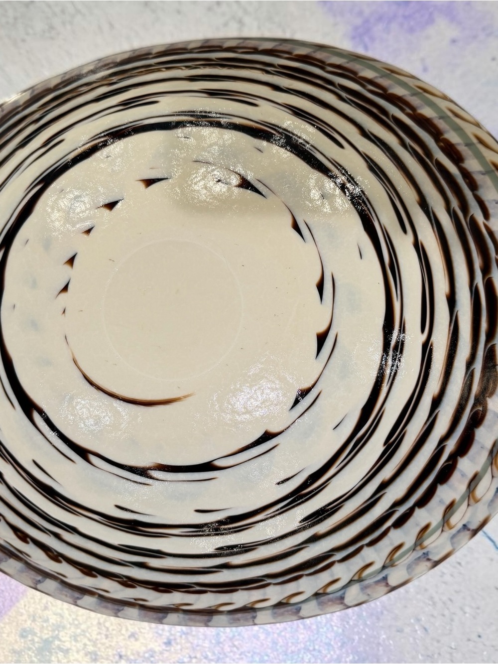 Yalos Murano Fornace Ferro Tuareg Iridescent Nautilus Shell Glass Bowl 20” - Picture 4 of 14